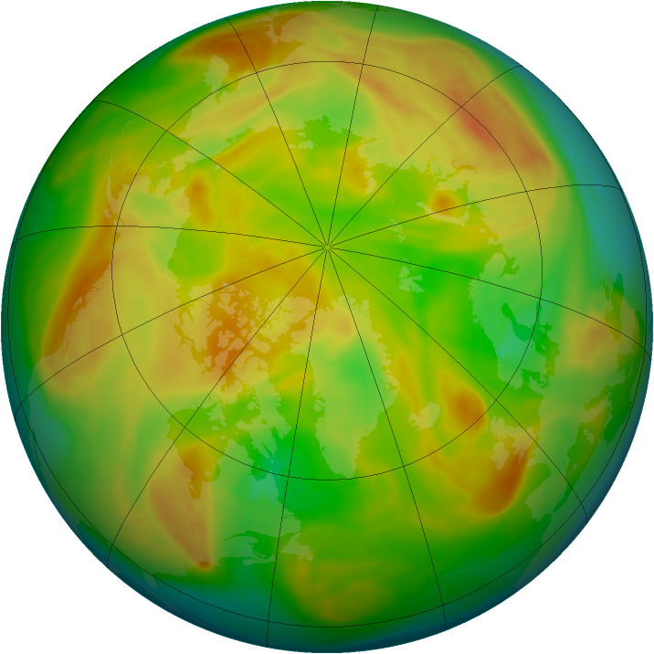 Arctic ozone map for 29 April 2008
